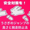 高くジャンプするうさぎ