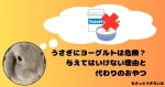 ヨーグルトを思い浮かべるうさぎ
