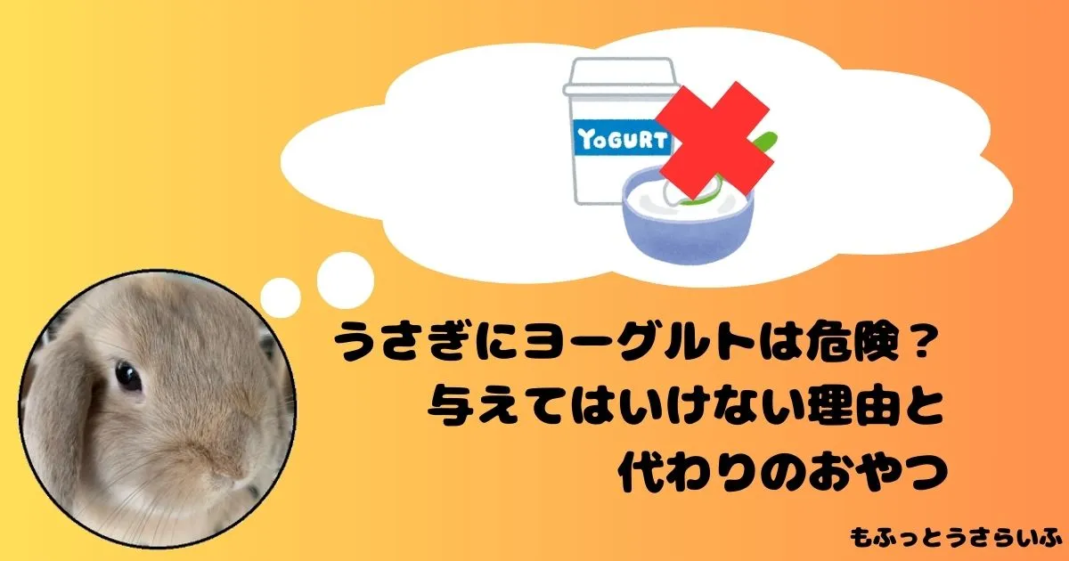 ヨーグルトを思い浮かべるうさぎ