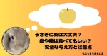 梨を思い浮かべるうさぎ