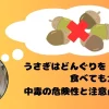 どんぐりを思い浮かべるうさぎ
