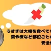 大根を思い浮かべるうさぎ